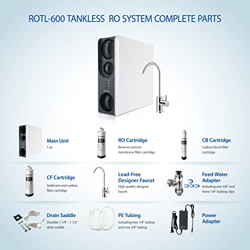 ROTL 600 Tankless Reverse Osmosis Water Filter System