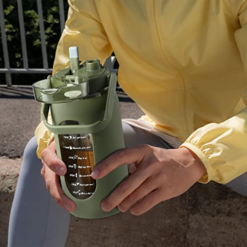 42 oz Glass Water Bottle with 2