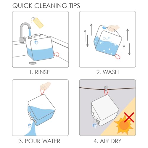 BPA Free Collapsible Water Container with Spigot (4 Count)