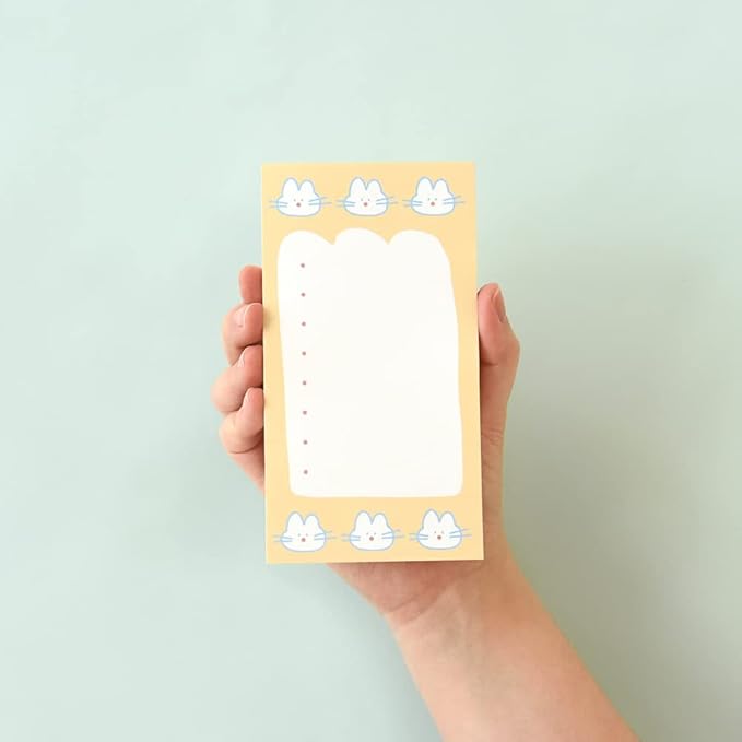 Monolike Memopad Storytown Afternoon A SET - 4 Packs, 4 Different Designs, 80 Sheets Per Pad, Total 320 Sheets, Note pads, Writing pads, 80x148mm