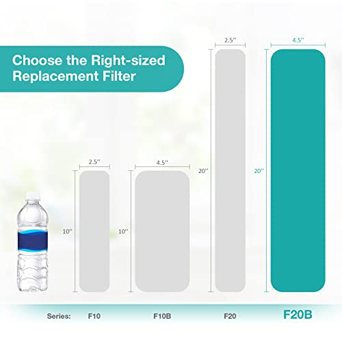 20" x 4.5" Whole House GAC Carbon and KDF Water Filter Cartridge (2 Count)