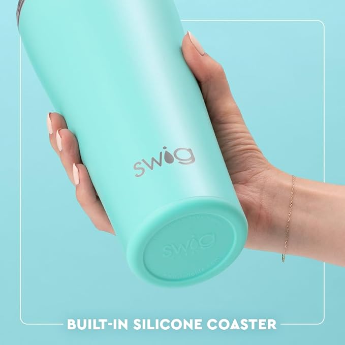 Swig Life 32oz Insulated Tumbler, Travel Coffee Tumbler with Lid, Cup Holder Friendly Travel Coffee Mug, Stainless Steel with Lid (Love All)