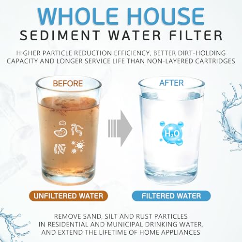5 Micron Sediment Water Filter Cartridge 10"x2.5" (6 Count)