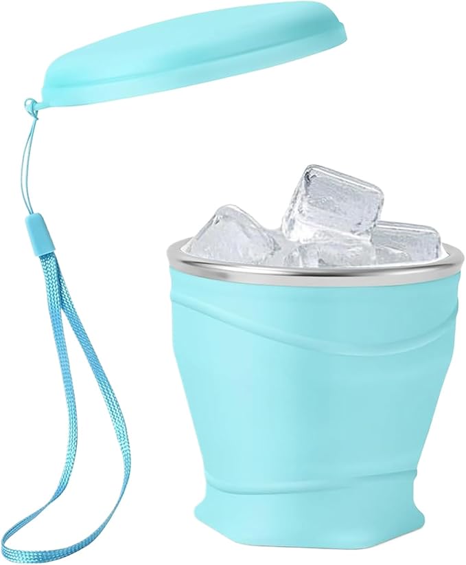 Foldable Cup,8.8oz/260ml Food Grade Silicone Drinking Cups - Hot Coffee Mug,for Camping Backpacking Outdoors Travel Women Men Kids Family