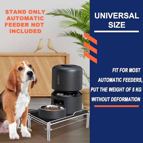 Raised Dog Feeder Stand Elevated Holder for Automatic Cat & Dog Feeders Pet Water Bowl Dispenser Stand Adjustable Fits Small Jugs Holds 5KG