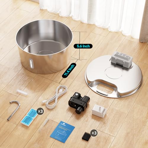 7L Wireless Dog Water Fountain with 3 Filters (2.4 Pound)