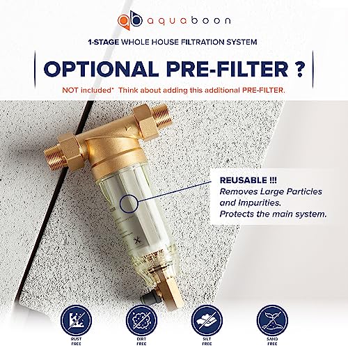 3 Stage Whole House Water Filter System with 20x4.5 CTO & Sediment Filters