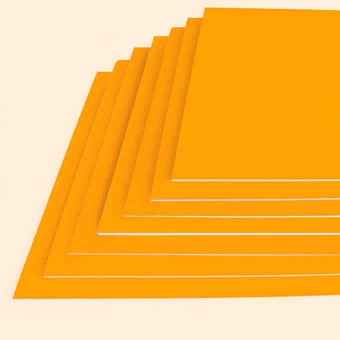 BAZIC Products Foam Board 20" X 30" Neon Orange, Colored Foam Boards 3/16 Inch Thickness, 4 Count, Presentation Signboards School Craft Project Framing Display