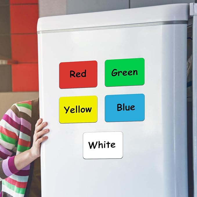 Magnetic Dry Erase Label,2.25x3.5 Inches Card Magnets for Name Tags on Board,Classroom Essentials for Teachers and Students Organization,Pack of 40(Green