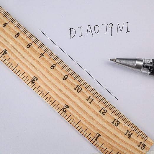 Wooden Ruler Set, 12 Inch (30cm), Pack of 3, Measuring Tools for Kids, Ruler in Inches and Centimeters