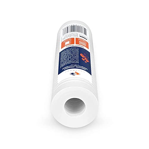 Whole House 1 Micron 10 x 2.5 PP Grooved Sediment Water Filter Cartridge Replacement Compatible with AP110