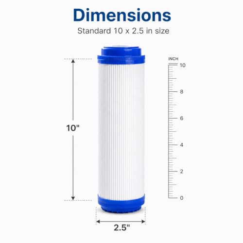 4 Pack Granular Activated Carbon Water Filter Cartridges Compatible with WaterPur CCI (4 Count)