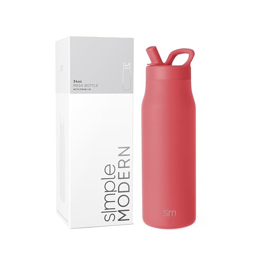 Insulated Water Bottle with Manual Straw