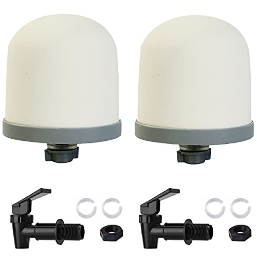 HUI NING Replacement Ceramic Dome Water Filter and Faucet Kit for Countertop