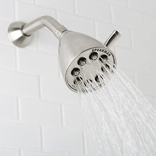 S-2251-BN Signature Icon Anystream High Pressure Adjustable Solid Brass Shower Head, Brushed Nickel