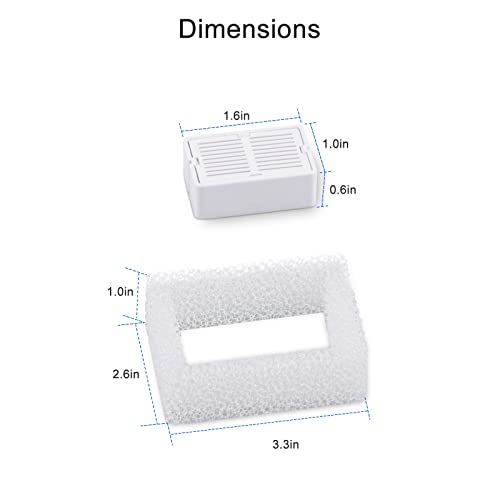 Ceramic Cat Water Fountain Filter Replacement (8 Count)
