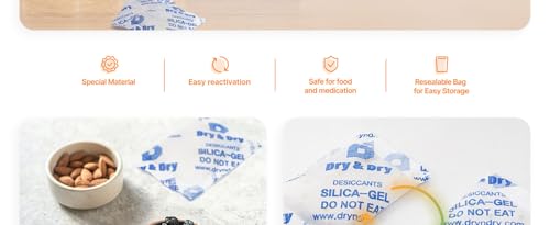 100 Gram [120 Packets] Orange Indicating Silica Gel Packets Desiccants Silica Packets