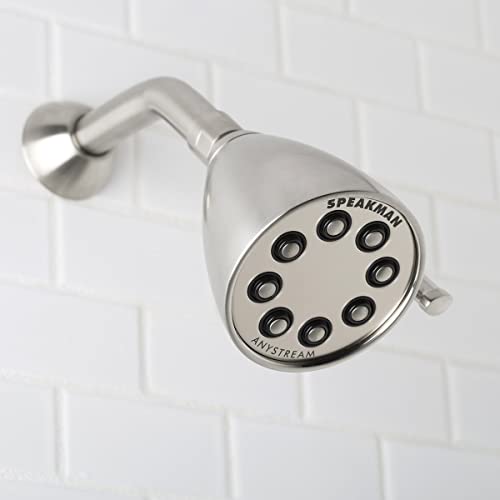 S-2251-BN Signature Icon Anystream High Pressure Adjustable Solid Brass Shower Head, Brushed Nickel