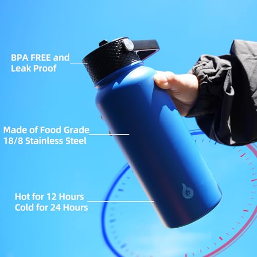 18oz Insulated Water Bottle with Straw Lid