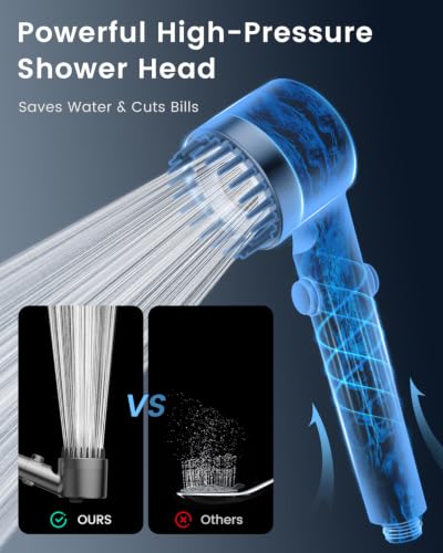 Filtered Shower Head with Handheld 2PCS Filters ShowerHead