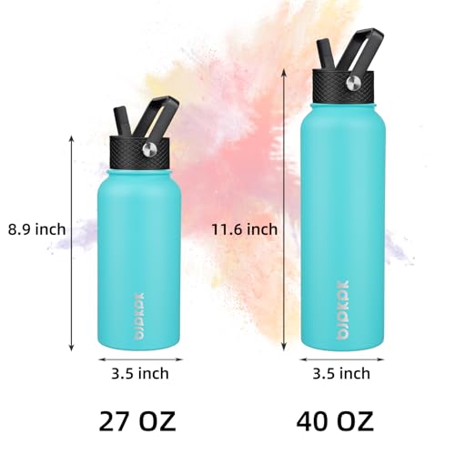 27oz Insulated Water Bottle with Straw Lid