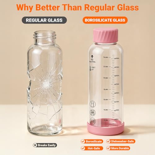 12 oz Glass Juice Bottles 4 Pack