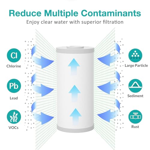 2 Stage 10" x 4.5" Whole House Water Filter Replacement (4 Count)
