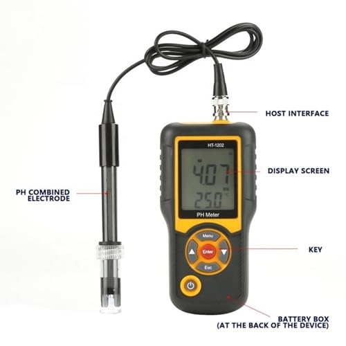 HT 1202 Digital PH Meter PH Tester Smart Sensor for Mariculture Freshwater Farming Water Quality Monitor PH Detector