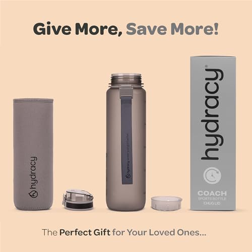 Motivational Water Bottle with Time Marker & Fruit Infuser 32 oz