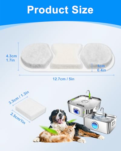 12 Dog Water Filters Replacement Compatible with MAILOFY WF120 (11.99 Count)