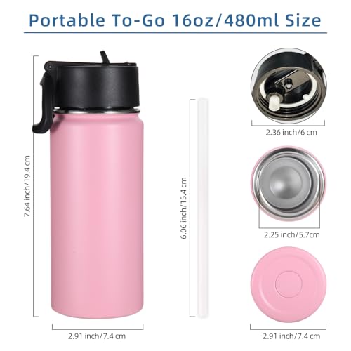 16 OZ Kids Water Bottle Bulk 2 Pack (2 Count)