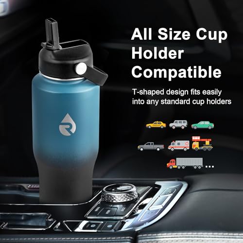 32 oz Insulated Water Bottle with Straw