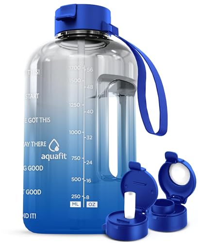 Half Gallon Water Bottle with Motivational Quotes