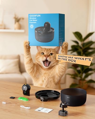 Cat Water Fountain Wireless Cordless