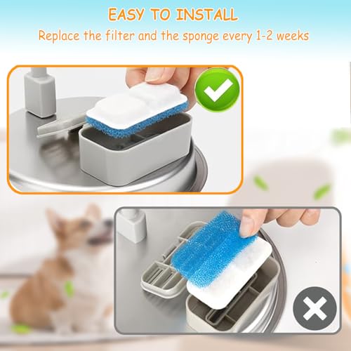 25 Set Cat Fountain Replacement Filters Compatible with oneisall PWF (36 Count)