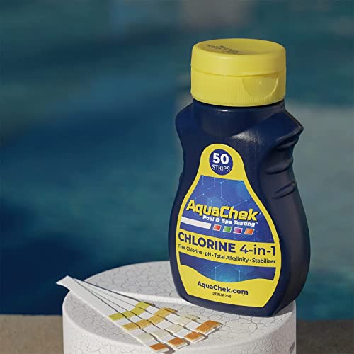 Yellow 4 Way Pool and Spa Test Strips (100 Strips)