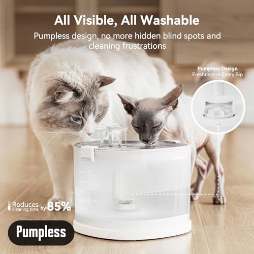 Pumpless Pet Fountain Elfin E1+ with 9 Extra Filters