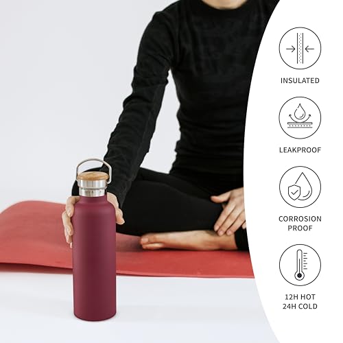 Small Stainless Steel Water Bottle 12 oz with Handle