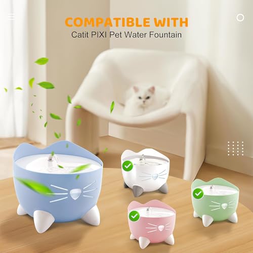 12 Pack Pet Fountain Filters for Catit PIXI Cat Drinking Fountain (12 Count)
