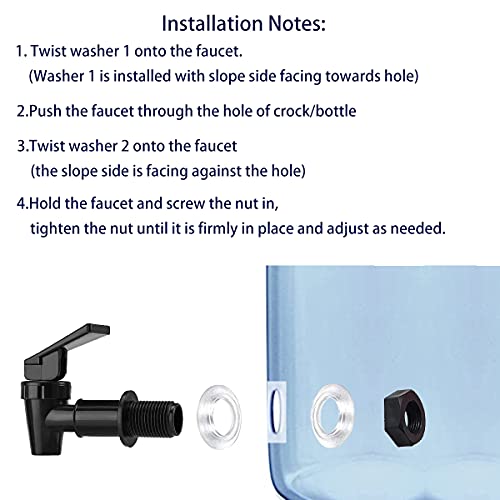 HUI NING Replacement Ceramic Dome Water Filter and Faucet Kit for Countertop