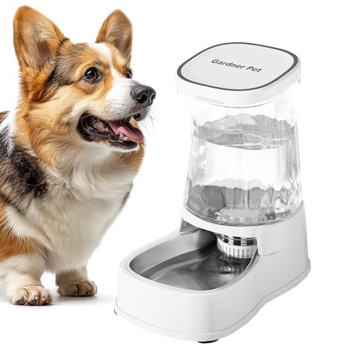 Automatic Dog Water Dispenser Gravity Stainless Steel Water Waterer Feeder