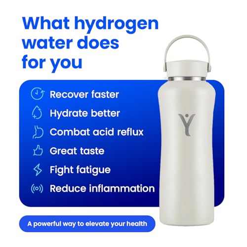 DYLN Hydrogen Water Bottle 25 oz Crimson Red Stainless Steel Alkaline Water
