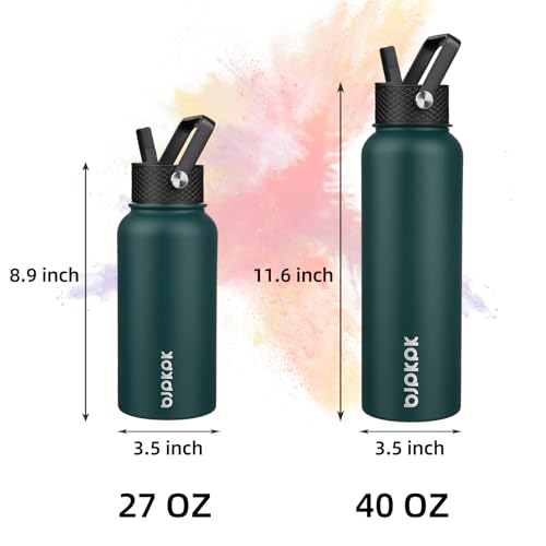 27oz Insulated Water Bottle with Straw Lid