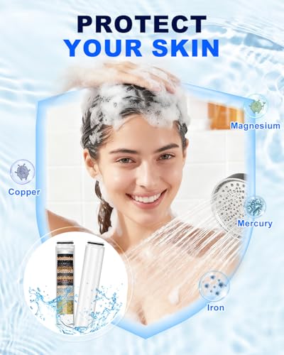 Shower Filter Compatible with Cobbe Handheld Shower Head (4 Count)