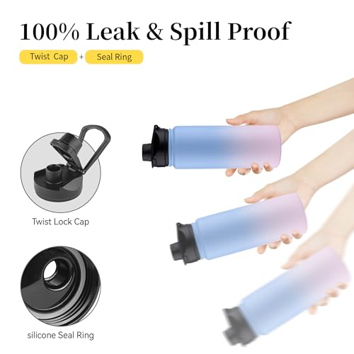 24 oz Insulated Water Bottle Bulk 8 Pack (8 Count)
