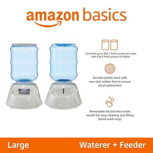 Large Capacity Automatic Pet Water Dispenser and Gravity Feeder Set