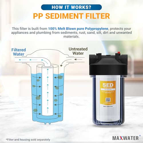 10 Micron 10 x 4.5 inch Whole house Sediment Water Filter (4 Count)