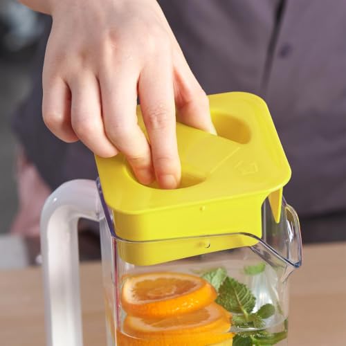4 Pack 2L 68 oz Plastic Pitcher with Lid & Handle