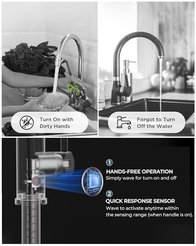 Black Touchless Kitchen Faucet