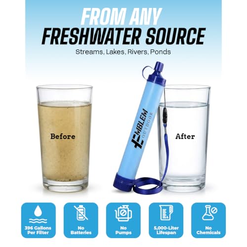 Portable Water Filter Straw (4 Count)